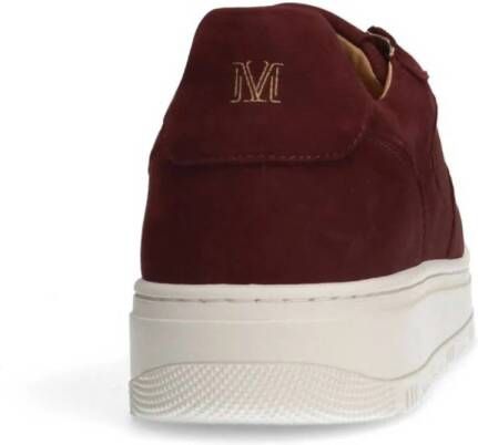 Manfield suède sneakers donkerrood