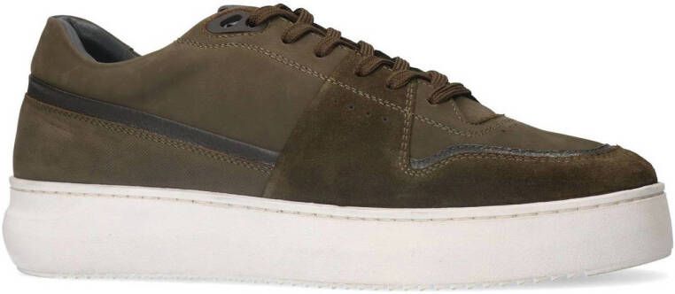 Manfield suède sneakers groen