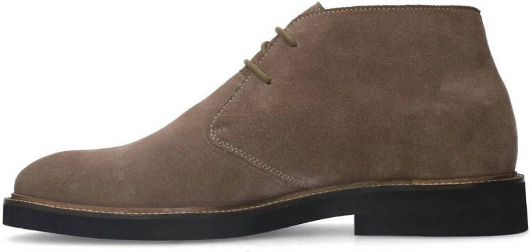 Manfield suède veterboots beige