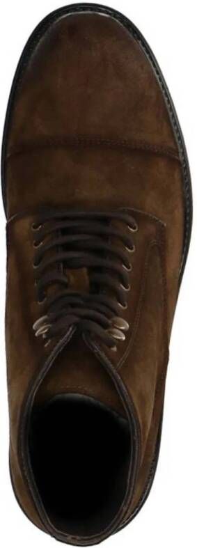 Manfield suède veterboots bruin