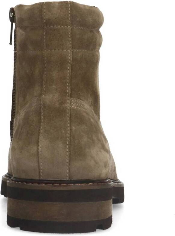 Manfield suède veterboots taupe