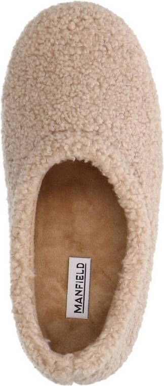 Manfield teddy pantoffels beige