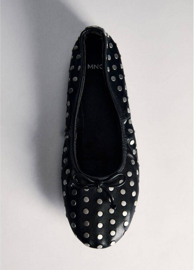 Mango ballerina's met studs zwart