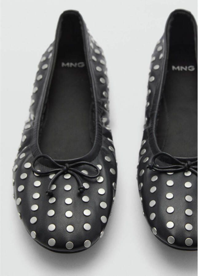 Mango ballerina's met studs zwart