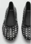 Mango ballerina's met studs zwart - Thumbnail 3