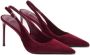 Mango fluwelen slingback pumps donkerrood - Thumbnail 2