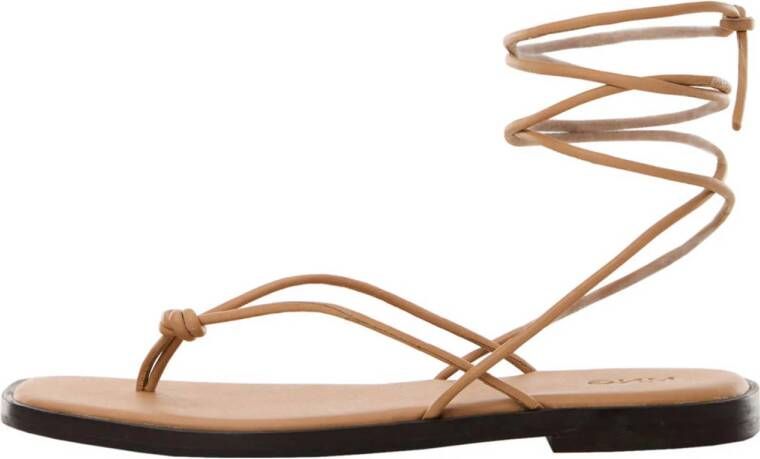 Mango Kids leren sandalen bruin