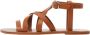 Mango Kids leren sandalen cognac Bruin Meisjes Leer Effen 33 - Thumbnail 4