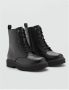 Mango Kids leren veterboots zwart - Thumbnail 2