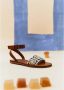 Mango Kids sandalen cognac Bruin Meisjes Imitatieleer All over print 35 - Thumbnail 3