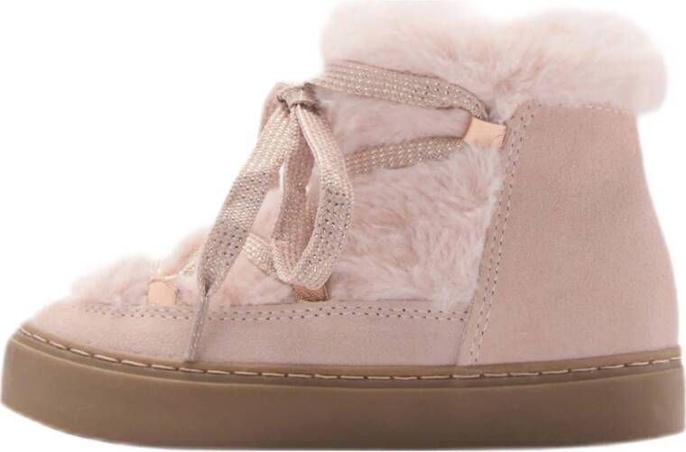 Mango Kids suède enkelboots lichtroze