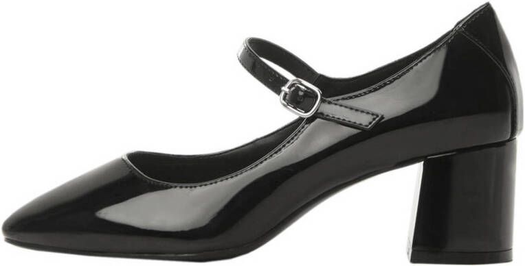 Mango lak pumps zwart