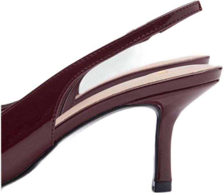 Mango lak slingback pumps bordeaux