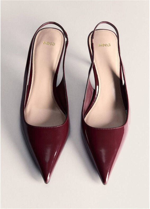 Mango lak slingback pumps bordeaux