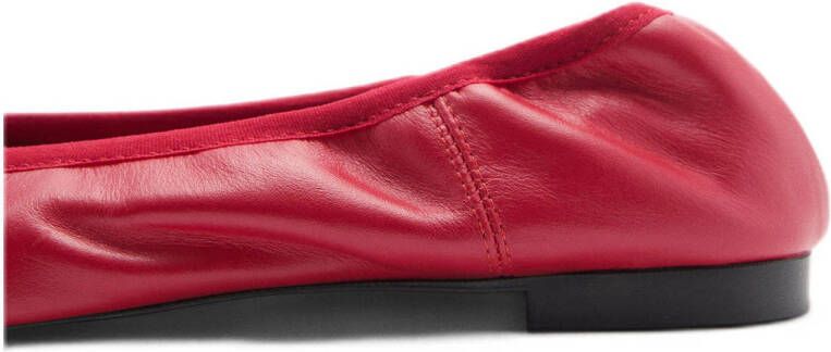 Mango leren ballerina's rood