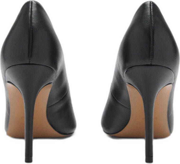 Mango leren pumps zwart