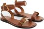 Mango leren sandalen cognac - Thumbnail 3