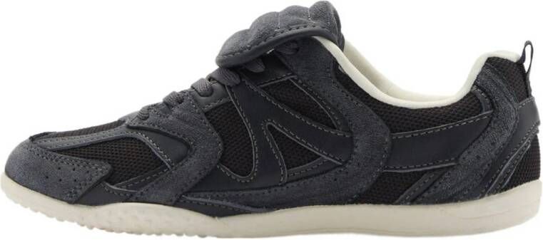 Mango leren sneakers donkerblauw