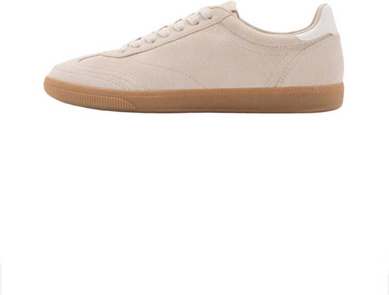 Mango leren sneakers lichtbeige