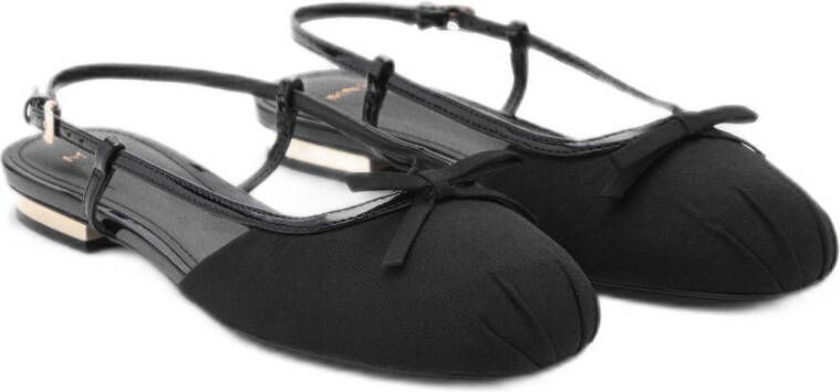 Mango slingback ballerina's zwart