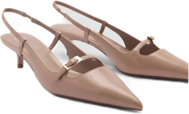 Mango slingback pumps beige