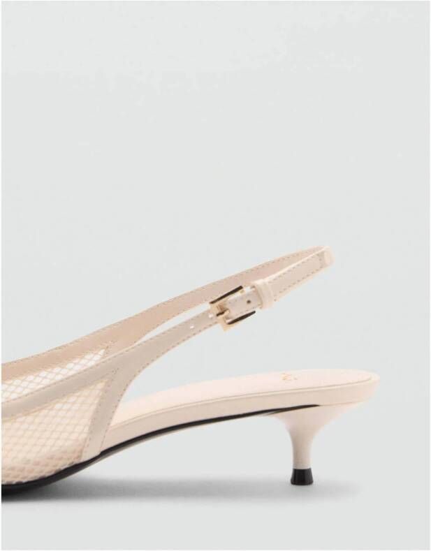 Mango slingback pumps ecru