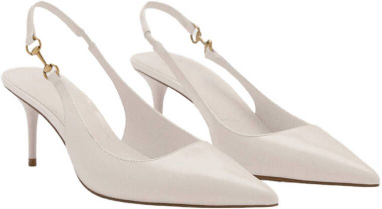 Mango slingback pumps ecru