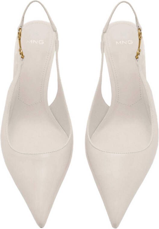 Mango slingback pumps ecru