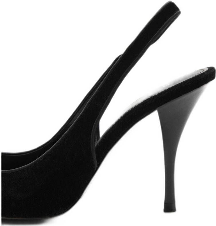 Mango slingback pumps zwart