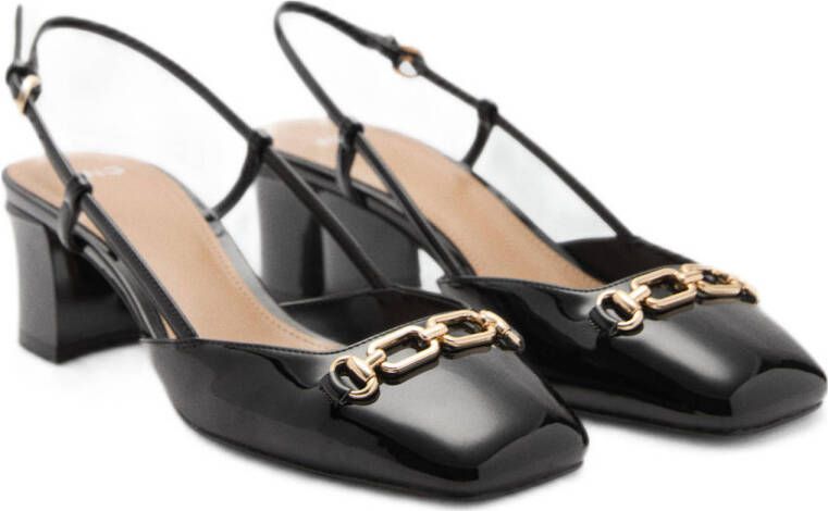 Mango slingback pumps zwart