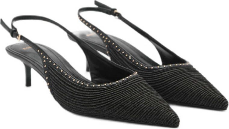 Mango slingback pumps zwart