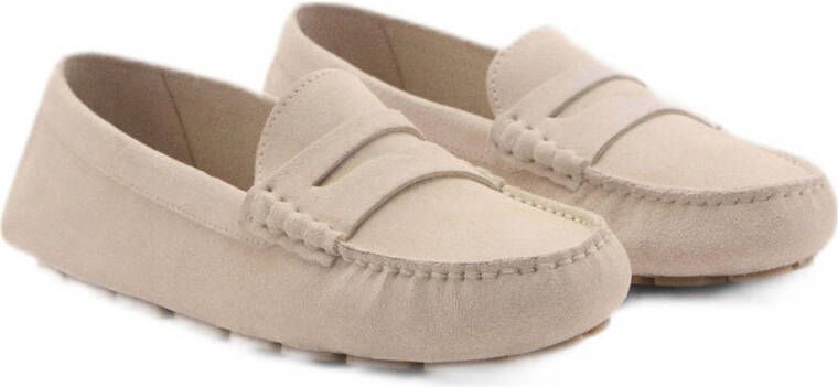 Mango suède mocassins beige