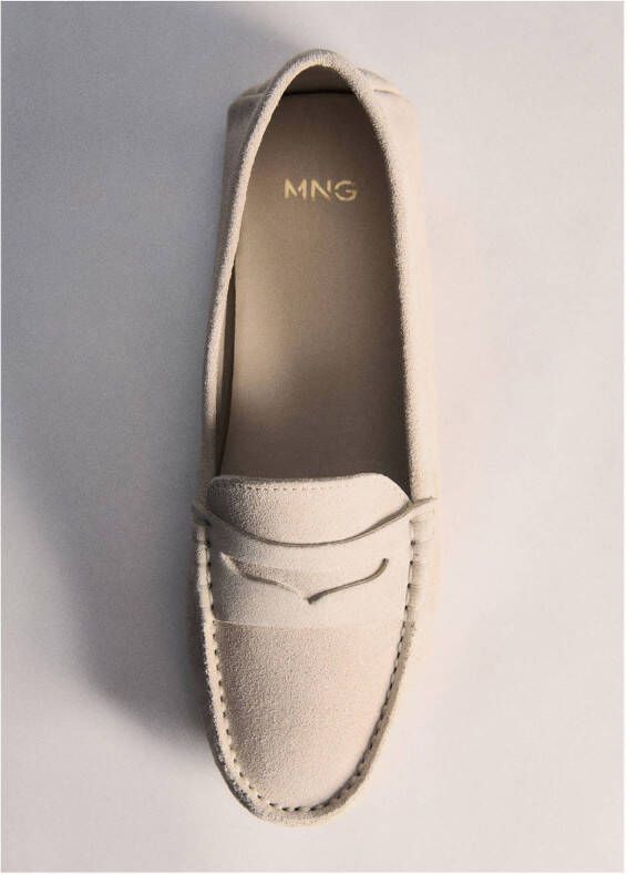 Mango suède mocassins beige