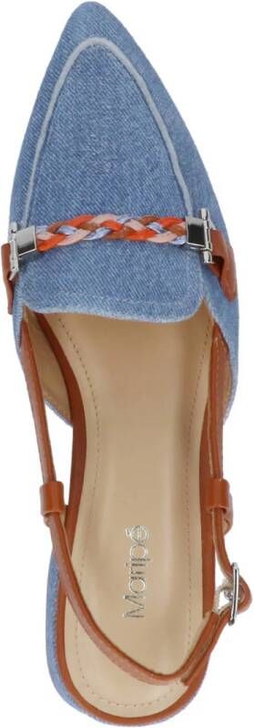 Maripe denim slingback loafers blauw