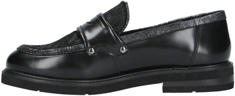 Maripe leren loafers zwart