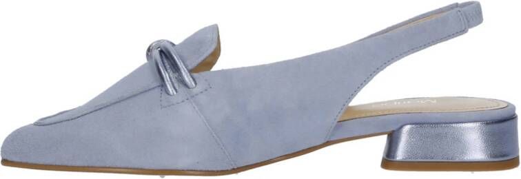 Maripe suède slingback loafers blauw