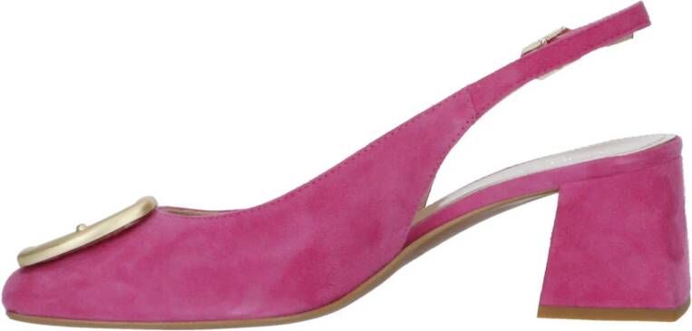 Maripe suède slingback pumps roze