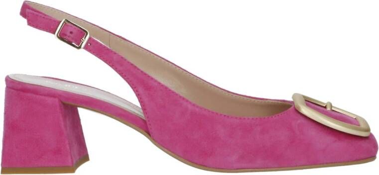 Maripe suède slingback pumps roze