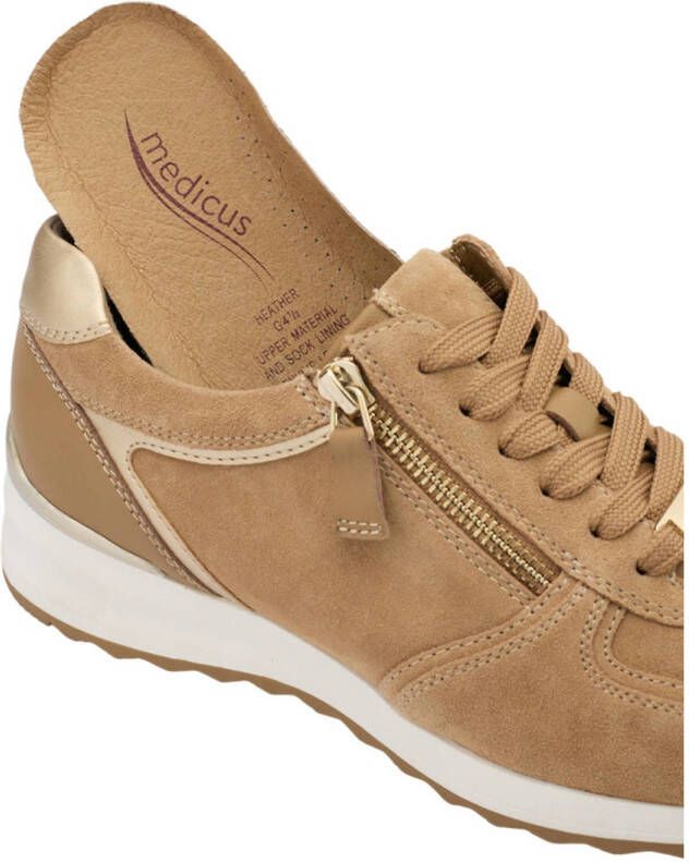 Medicus comfort leren sneakers beige