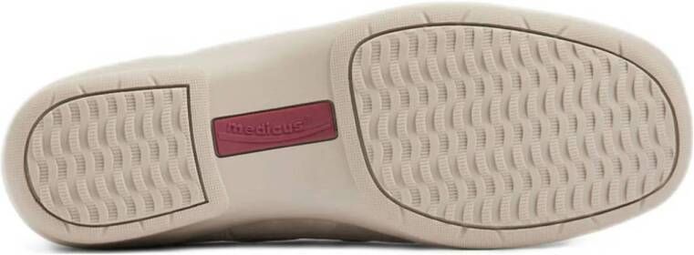 Medicus leren klittenbandschoenen taupe