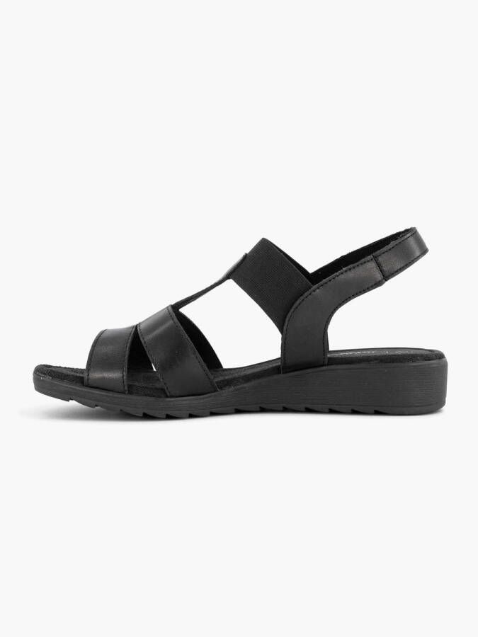 Medicus leren sandalen zwart