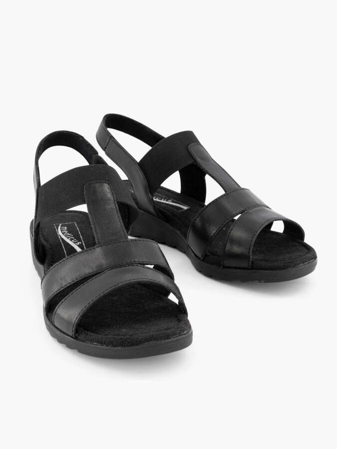 Medicus leren sandalen zwart