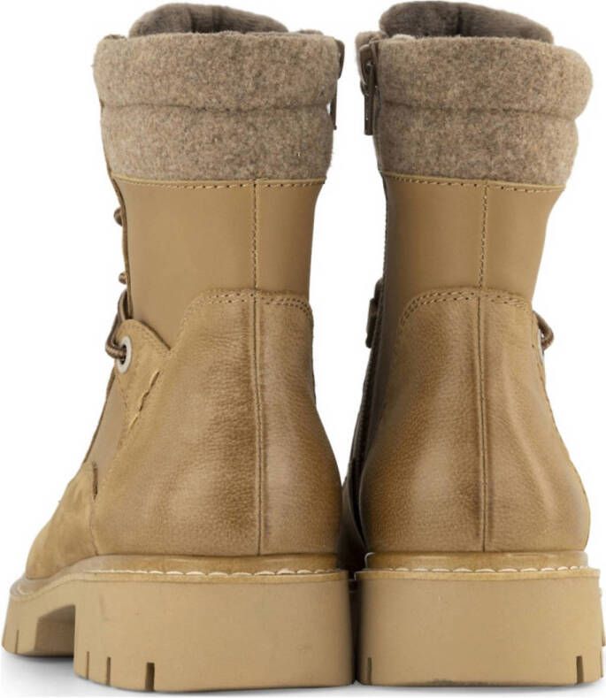 Medicus leren veterboots beige