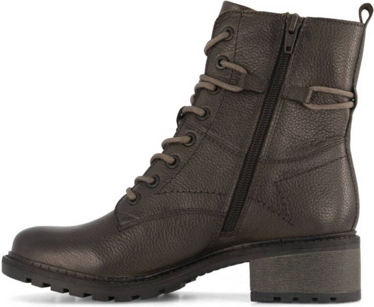 Medicus leren veterboots kaki