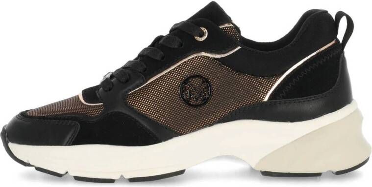 Mexx chunky sneakers zwart brons