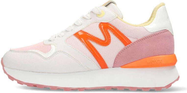 Mexx Juju suède sneakers lichtroze oranje