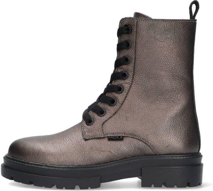 Mexx leren veterboots brons