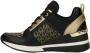 Michael Kors leren sneakers met sleehak zwart goud - Thumbnail 7