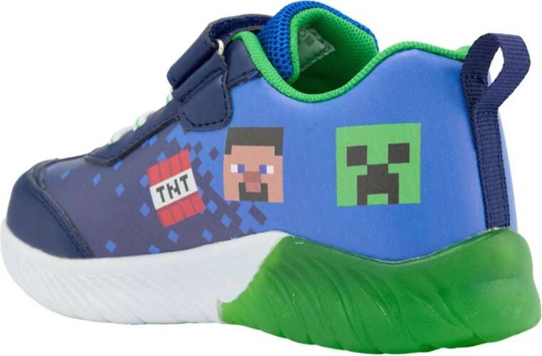 Minecraft sneakers met lichtjes blauw