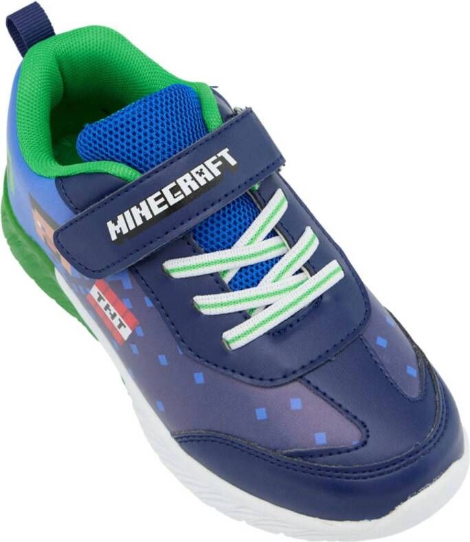 Minecraft sneakers met lichtjes blauw